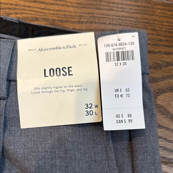 Abercrombie & Fitch Gray Dress Pants with Soft Fabric - Picture 2 of 3